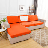 Housse de coussin d'assise de canape d'angle orange vif