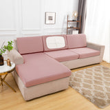 Housse de coussin d'assise de canape d'angle rose pale