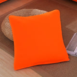 Housse de coussin orange pour canape angle