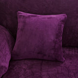 Housse de coussin velours violet