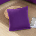 Housse de coussin violet pour canape angle