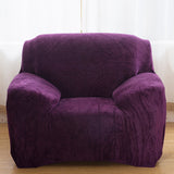 Housse de fauteuil velours violet