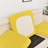 Housse pour assise de canape angle extensible jacquard jaune