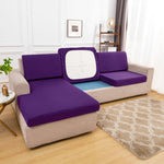 Housse pour assise de canape angle extensible violet