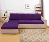 Housse pour assise de canape angle violet