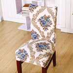 Housse de chaise vintage beige elastique
