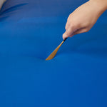 Simili cuir epais et resistant pour housse d'assise de canape d'angle impermeable bleu