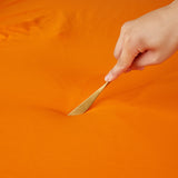 Simili cuir epais et resistant pour housse d'assise de canape d'angle impermeable orange