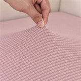 Textile elastique pour housse d'assise de canape d'angle jacquard rose