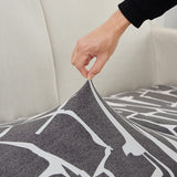 Textile elastique pour housse assise de canape bi extensible gris