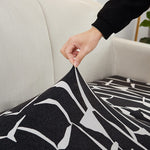 Textile elastique pour housse assise de canape bi extensible noir
