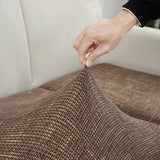 Textile elastique pour housse assise de canape moderne marron