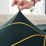 Textile elastique pour housse de coussin d'assise de canape d'angle