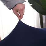 Textile extensible de notre housse de canape angle bleu marine