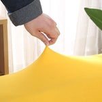 Textile extensible pour housse de canape angle jaune
