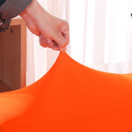 Textile extensible pour housse de canape angle orange