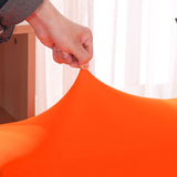 Textile extensible pour housse de canape angle orange