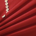 Textile extensible pour housse de canapé fleurie rouge