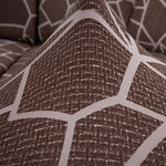 Textile extensible de notre housse de canape avec tetieres