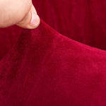 Textile extensible de notre housse de canape velours bordeaux