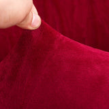 Textile extensible de notre housse de canape velours bordeaux