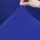 Textile extensible pour housse de chaise bleu