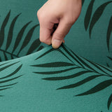 Textile extensible pour housse de chaise imprimee verte