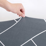 Textile extensible de notre housse de clic clac et BZ gris raye