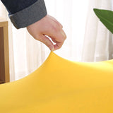 Textile extensible de notre housse de coussin jaune