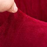Textile extensible de notre housse de coussin en velours bordeaux