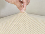 Textile resistant pour housse d'assise de canape jacquard beige