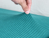 Textile resistant pour housse d'assise de canape jacquard bleu canard