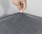 Textile resistant pour housse d'assise de canape jacquard gris anthracite