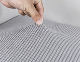 Textile resistant pour housse d'assise de canape jacquard gris clair