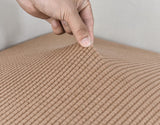 Textile resistant pour housse d'assise de canape jacquard marron clair