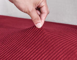 Textile resistant pour housse d'assise de canape jacquard rouge
