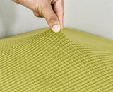 Textile resistant pour housse d'assise de canape jacquard vert