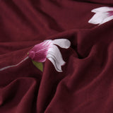 Tissu elastique pour housse de chaise fleurie fuchsia