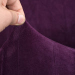 Tissu extensible de notre housse de canape d'angle en velours violet