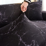 Tissu extensible pour housse de canapé design noir