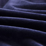 Tissu de haute qualité de notre housse de coussin velours bleu marine