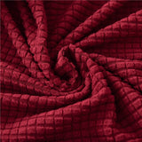 Tissu jacquard qualite superieure pour housse d'assise de canape d'angle rouge