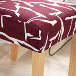 Tissu de qualite de notre housse de chaise bi extensible rouge